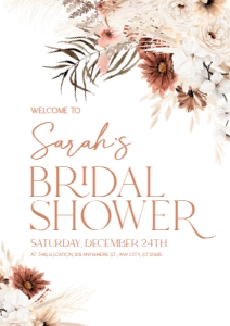B006 Welcome Sign Vertical A2: Boho Bridal Shower Bundle, Fall Bridal Shower Invitation Template