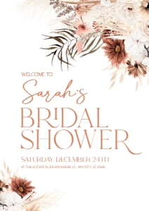 B006 Welcome Sign Vertical A1: Boho Bridal Shower Bundle, Fall Bridal Shower Invitation Template