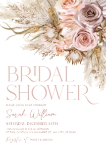 B028 Bridal Shower Invite 5x7: B028 Bridal Shower Invite
