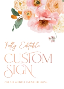B007 Custom Sign 5x7: B007 Bridal shower Bundle
