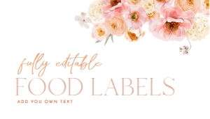 B007 Food Label Flat: B007 Bridal shower Bundle