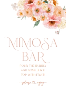 B007 Mimosa Bar Sign 5x7: B007 Bridal shower Bundle