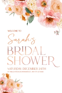 B007 Welcome Sign Vertical 24x36: B007 Bridal shower Bundle