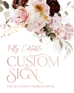 B009 Custom Sign 8x10: B009 Bridal Shower Bundle