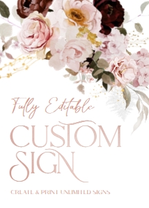 B009 Custom Sign 5x7: B009 Bridal Shower Bundle