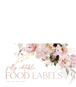 B009 Food Label Folded: B009 Bridal Shower Bundle