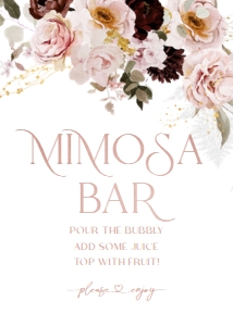 B009 Mimosa Bar Sign 5x7: B009 Bridal Shower Bundle