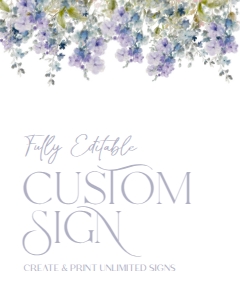 B010 Custom Sign 8x10: B010 Bridal Shower Bundle