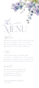 B010 Menu 4x9: B010 Bridal Shower Bundle