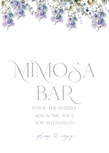 B010 Mimosa Bar Sign 5x7: B010 Bridal Shower Bundle