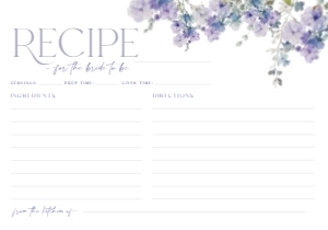B010 Recipe Card: B010 Bridal Shower Bundle