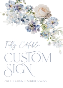 B011 Custom Sign 5x7: B011 Bridal Shower Bundle
