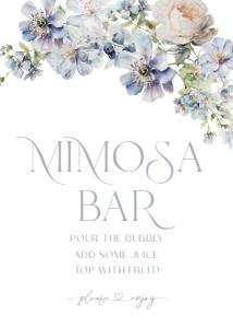 B011 Mimosa Bar Sign 5x7: B011 Bridal Shower Bundle