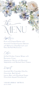 B011 Menu 4x9: B011 Bridal Shower Bundle