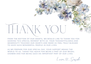 B011 Thank You Card Flat: B011 Bridal Shower Bundle