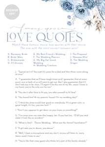 B012 Bridal Shower Games Answer Key: B012 Bridal Shower Games
