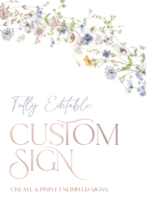 B016 Custom Sign 5x7: B016 Bridal Shower Bundle