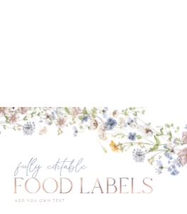 B016 Food Label Folded: B016 Bridal Shower Bundle