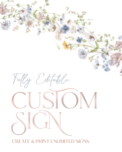 B016 Custom Sign 8x10: B016 Bridal Shower Bundle