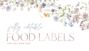 B016 Food Label Flat: B016 Bridal Shower Bundle