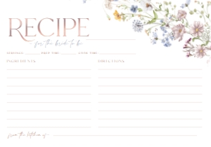 B016 Recipe Card: B016 Bridal Shower Bundle