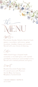 B016 Menu 4x9: B016 Bridal Shower Bundle