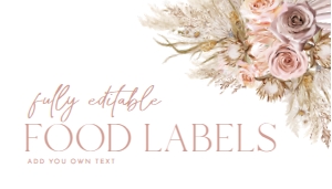 B028 Food Label Flat: B028 Bridal Shower Bundle
