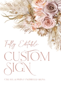 B028 Custom Sign 5x7: B028 Bridal Shower Bundle
