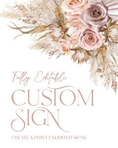B028 Custom Sign 8x10: B028 Bridal Shower Bundle