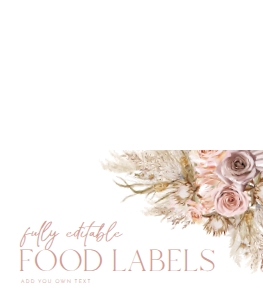 B028 Food Label Folded: B028 Bridal Shower Bundle