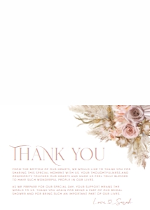 B028 Thank You Card Folded: B028 Bridal Shower Bundle