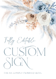 B029 Custom Sign 5x7: B029 Bridal Shower Bundle