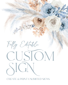 B029 Custom Sign 8x10: B029 Bridal Shower Bundle