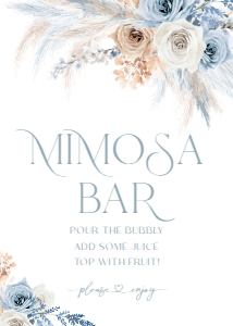 B029 Mimosa Bar Sign 5x7: B029 Bridal Shower Bundle