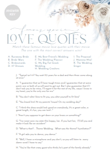 B029 Bridal Shower Games Answer Key: B029 Bridal Shower Games