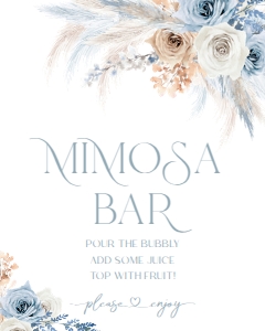 B029 Mimosa Bar Sign 8x10: B029 Bridal Shower Bundle