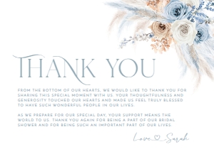 B029 Thank You Card Flat: B029 Bridal Shower Bundle