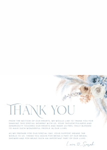 B029 Thank You Card Folded: B029 Bridal Shower Bundle