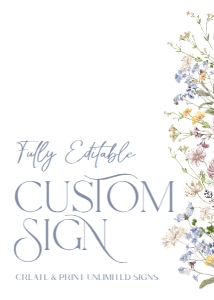B031 Custom Sign 5x7: B031 Bridal Shower Bundle