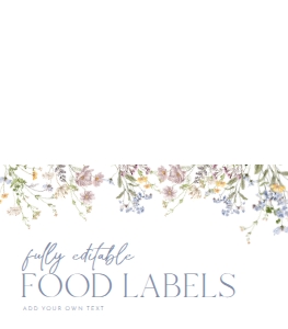 B031 Food Label Folded: B031 Bridal Shower Bundle