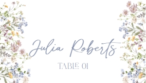 B031 Place Card Flat: B031 Menu