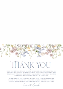 B031 Thank You Card Folded: B031 Bridal Shower Bundle