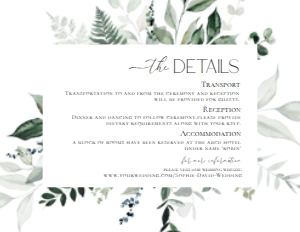 D001 Detail Card Horizontal 5.5x4.25: D001 Wedding Bundle