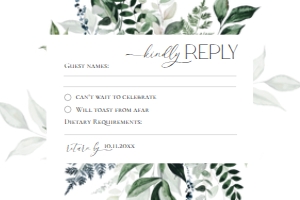 D001 RSVP 6x4: D001 Wedding Bundle