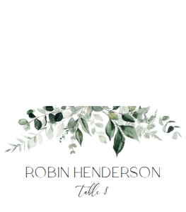 D001 Place Card Folded: D001 Wedding Bundle