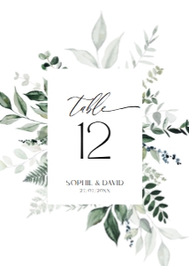 D001 Table Number 5x7: D001 Wedding Signage Bundle