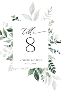 D001 Table Number 4x6: D001 Wedding Signage Bundle