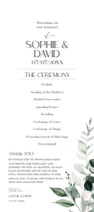 D001 Wedding Program 4x9: D001 Wedding Bundle