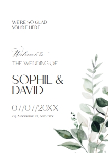D001 Welcome Sign Vertical A1: D001 Welcome Sign