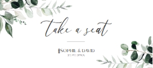 D001 Seating Chart Card Header: D001 Wedding Signage Bundle